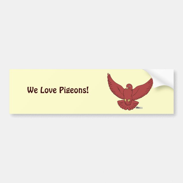 Happy Pigeon Bumper Sticker (Front)