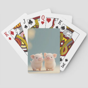 Happy Piglet Pair Poker Cards