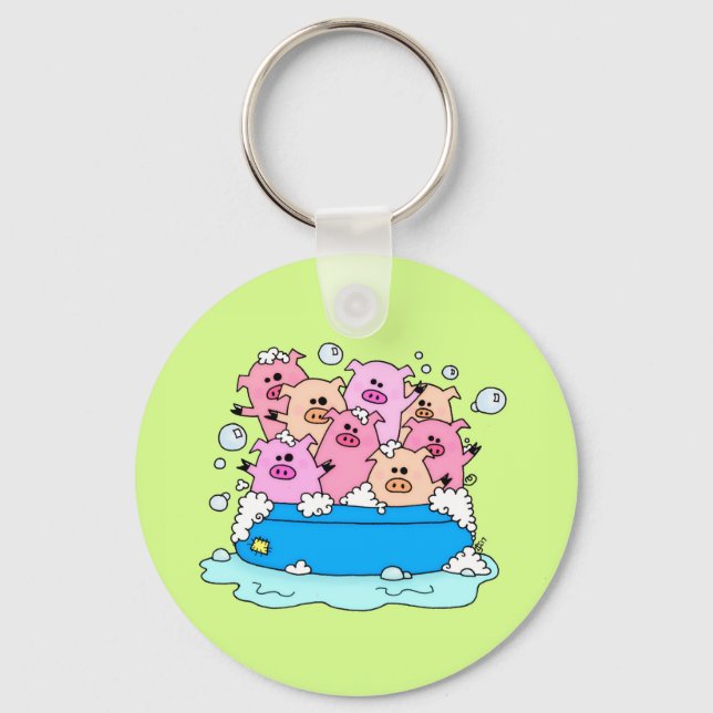 Happy Pigs Keychain (Front)