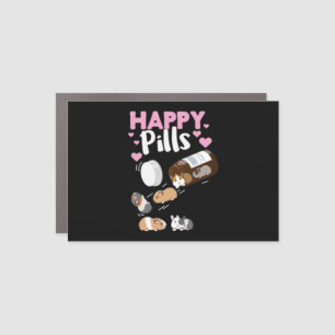 Happy Pill Guinea Pig Car Magnet