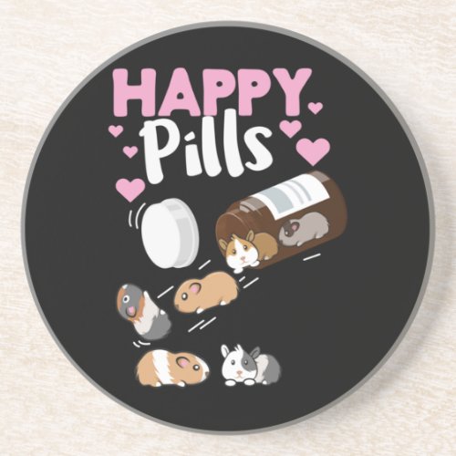 Happy Pill Guinea Pig Coaster