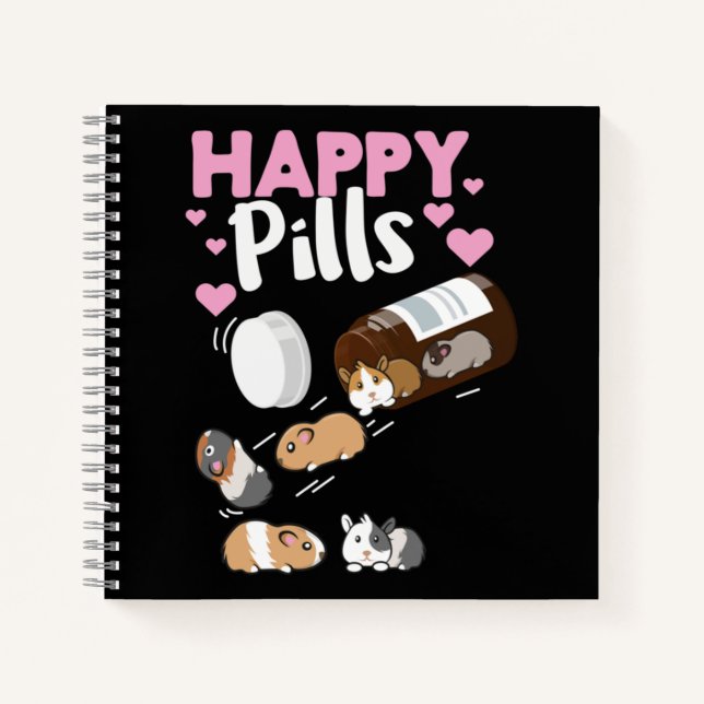 Happy Pill Guinea Pig Notebook (Front)