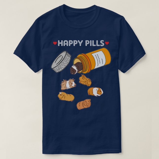 Happy Pill Guinea Pig Premium T-Shirt (Design Front)