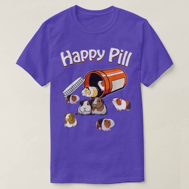 Happy Pill Guinea Pig  T-Shirt (Design Front)