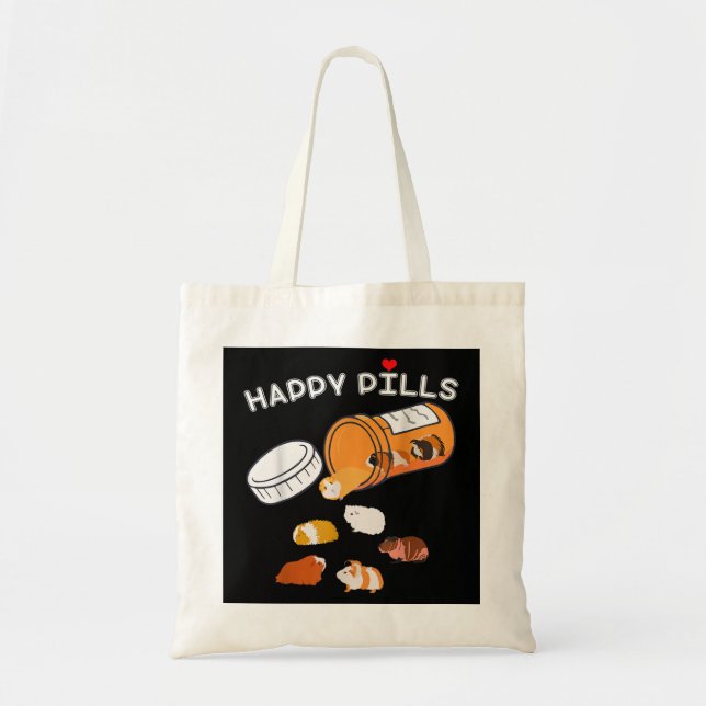 Happy Pill Guinea Pig Tote Bag (Front)
