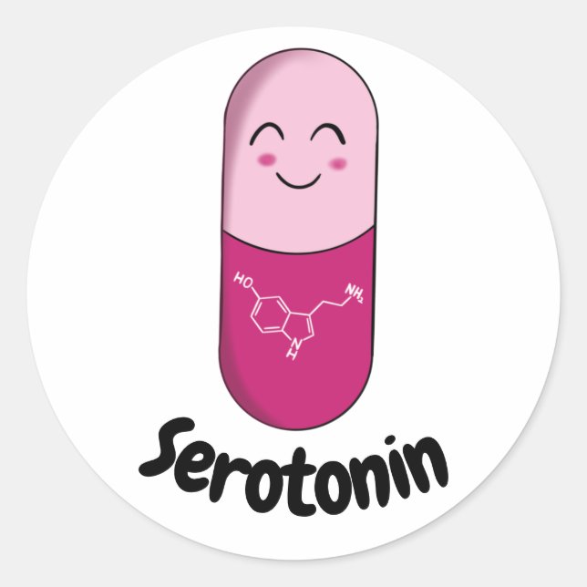 Happy Pill Sticker - Serotonin (Front)