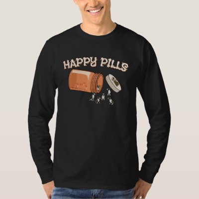 Happy Pills Boston Terrier  Canine Dog T-Shirt