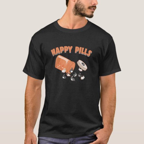 Happy Pills Cute Rex Bunny Funny Rabbit Breed Pun T_Shirt