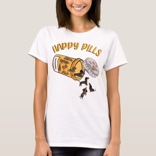 Happy Pills Dachshund Dog Lover T_Shirt