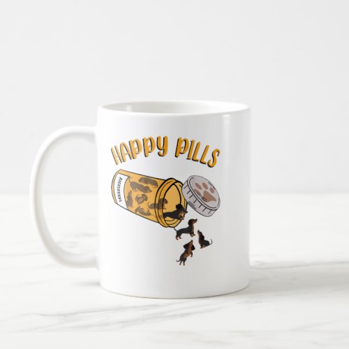 Happy Pills Dachshund Dog Lover T_Shirt Coffee Mug