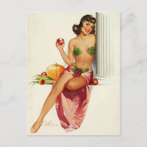 Happy Pin Up Postcard