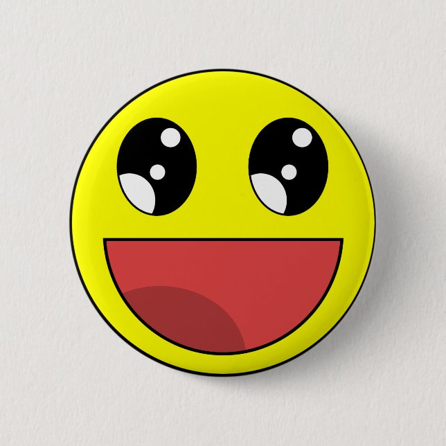 Happy Pinback Button (Front)