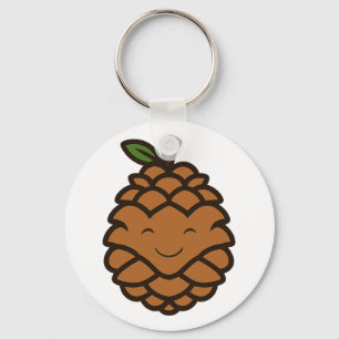 Happy Pine Cone Keychain