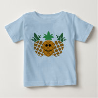 Happy Pineapple Design - Baby Fine Jersey T-Shirt