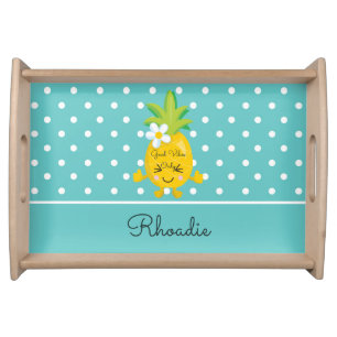 Happy Pineapple Good Vibes Only Serving Tray