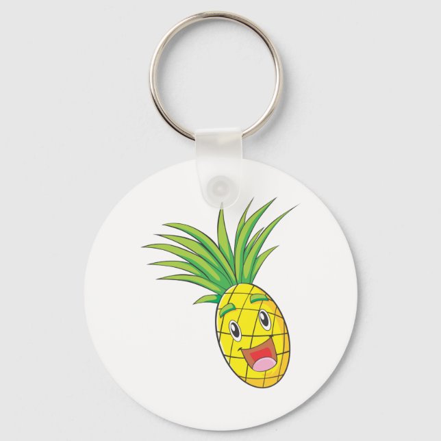 Happy Pineapple Keychain (Front)