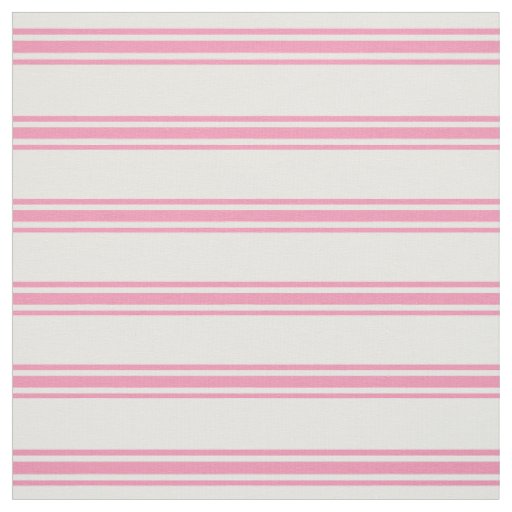 Happy Pink and White Ticking Stripes Fabric