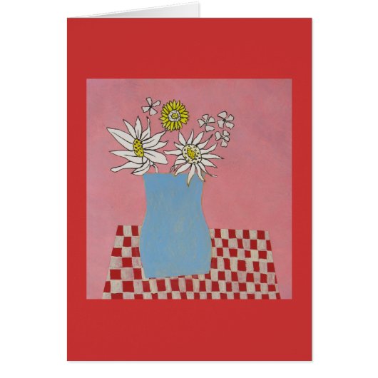Happy Pink Daisy Card (Front)