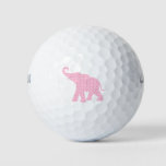 Happy Pink Elephant-Art Pattern Cute Golf Balls