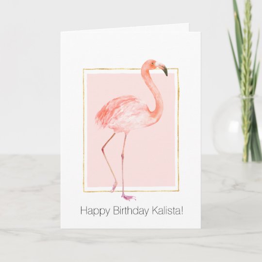 Hy Pink Flamingo Birthday Card Zazzle