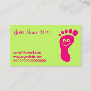 Happy Pink Foot Business Card