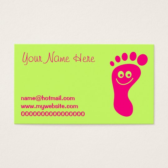 Happy Pink Foot Business Card