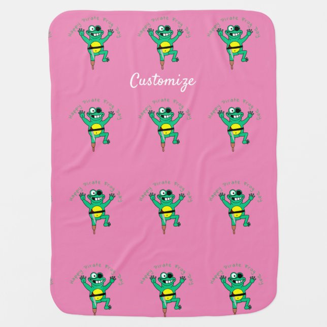 Happy Pirate Frog Day Thunder_Cove Baby Blanket (Front)