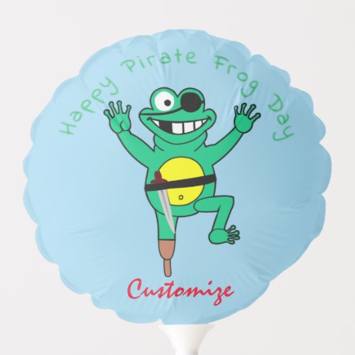Happy Pirate Frog Day Thunder_Cove  Balloon