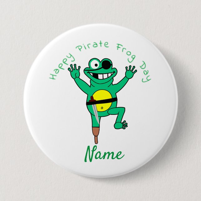 Happy Pirate Frog Day Thunder_Cove  Button (Front)