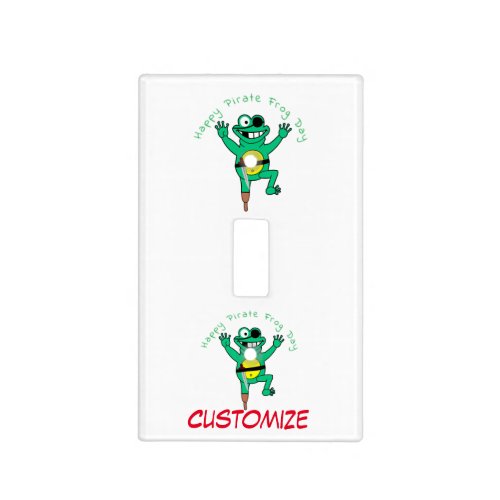 Happy Pirate Frog Day Thunder_Cove  Light Switch Cover