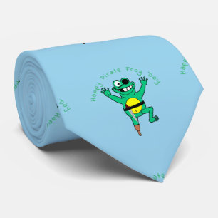 Happy Pirate Frog Day Thunder_Cove Neck Tie