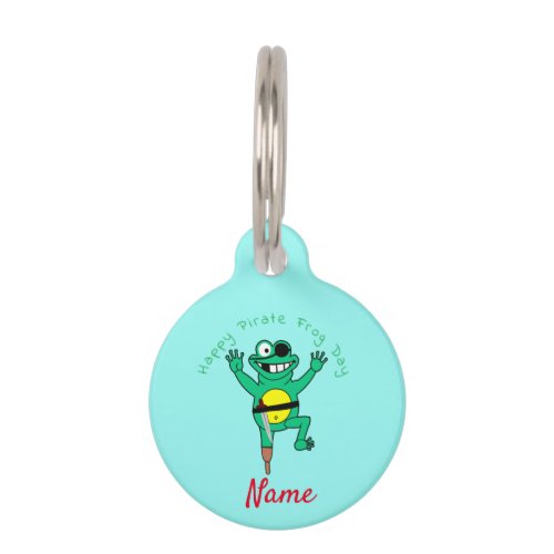 Happy Pirate Frog Day Thunder_Cove Pet ID Tag