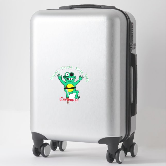 Happy Pirate Frog Day Thunder_Cove Sticker (Suitcase)