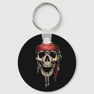 Happy Pirate Skull Ghost Royal Keychain