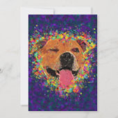 Happy Pit Bull 5" x 7" Print on Cardstock (Front)