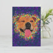 Happy Pit Bull 5" x 7" Print on Cardstock (Standing Front)