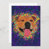 Happy Pit Bull 5" x 7" Print on Cardstock (Front/Back)