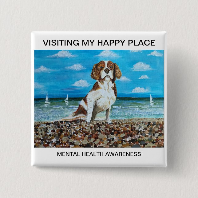 Happy Place Button (Front)