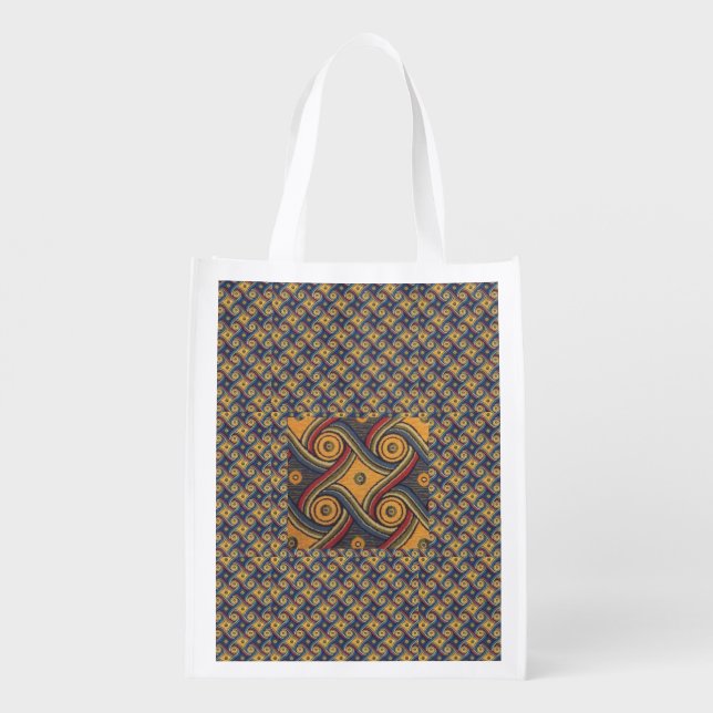 Happy Place Carpet Grocery Bag (Back)