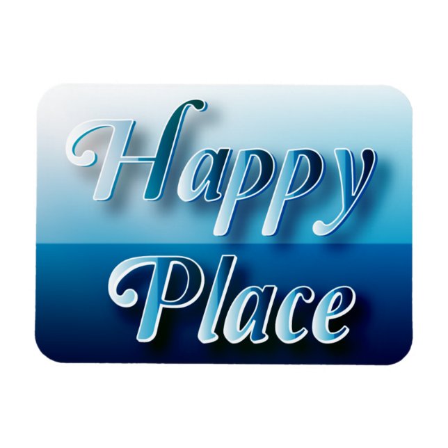 Happy Place Cruise Cabin Home Stateroom Decor Magnet (Horizontal)