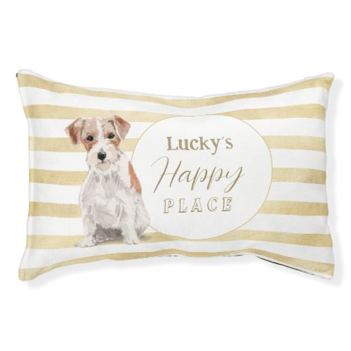 Happy Place Gold Wire Haired Jack Russell Dog Pet Bed