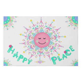 HAPPY PLACE (Large) Faux Canvas Print