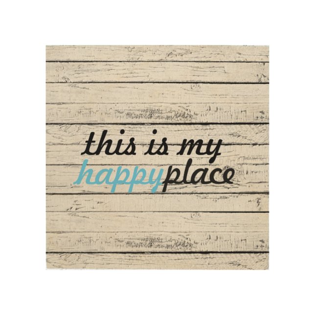 Happy Place Wood Wall Art (Front)
