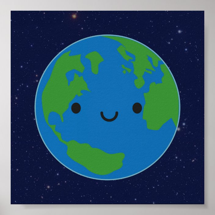 Happy Planet Earth Poster | Zazzle.com