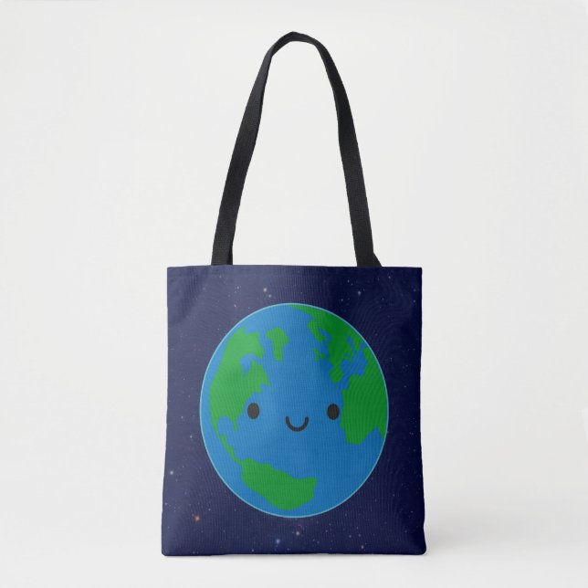Happy Planet Earth Tote Bag (Front)