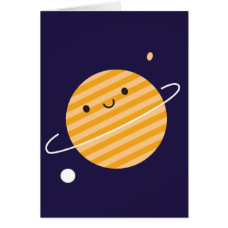 Happy Planet in Space Cards
