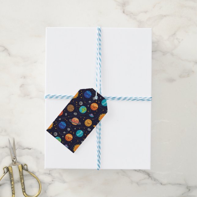 Happy Planets Gift Tags (With Twine)