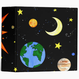 Happy Planets in Outer Space Binder