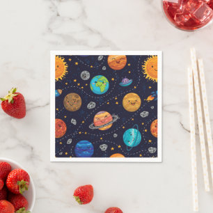 Happy Planets Paper Napkins