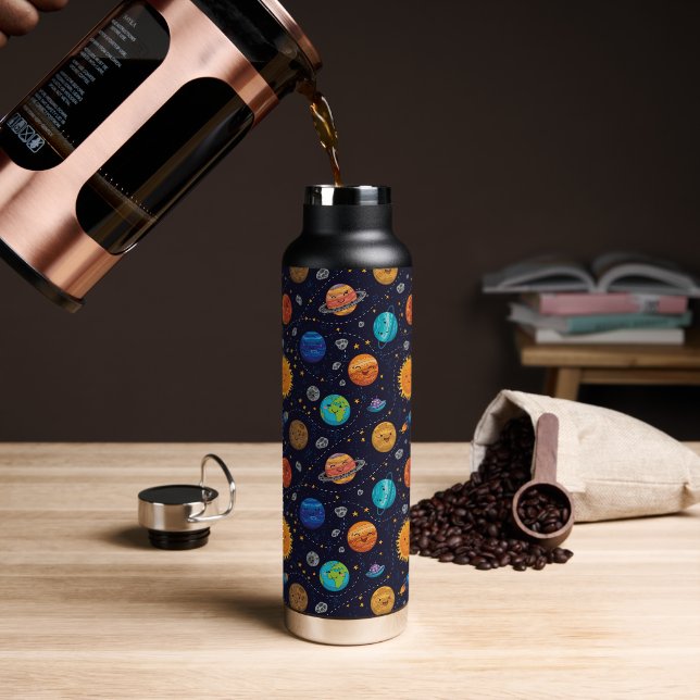 Happy Planets Water Bottle (Coffee)